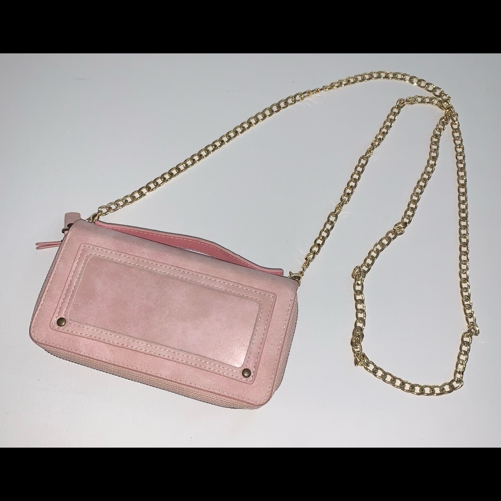 Pink chain wallet